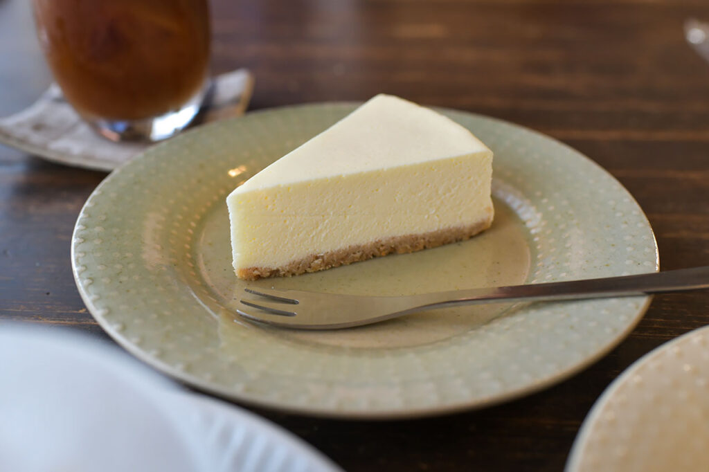 レインドッグスカフェのチーズケーキ